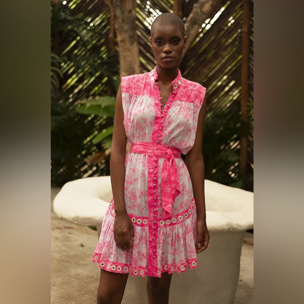 Miss June - Short Dress Melisa in Neon Pink